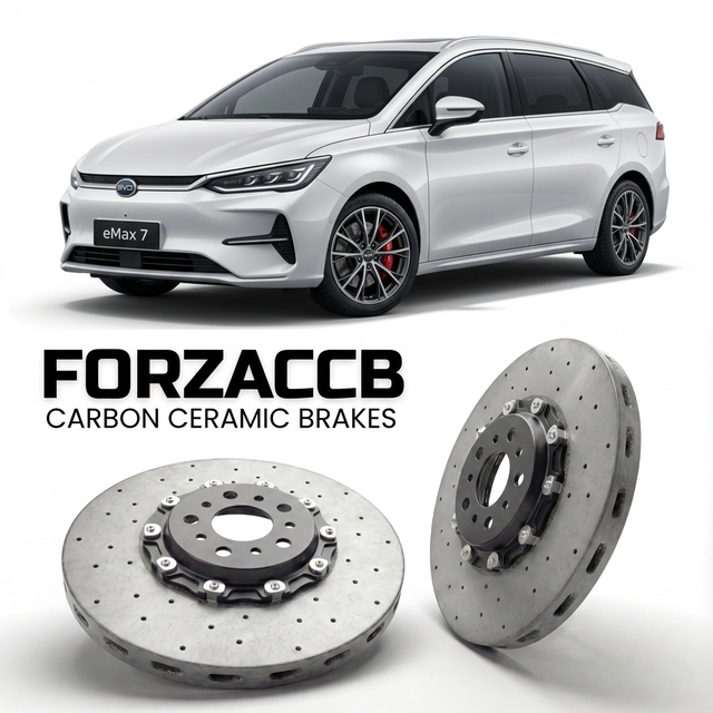 Carbon Ceramic Brake Rotors for BYD eMax 7 (2024+) | CCB OEM Replacement / Conversion Upgrade Kit