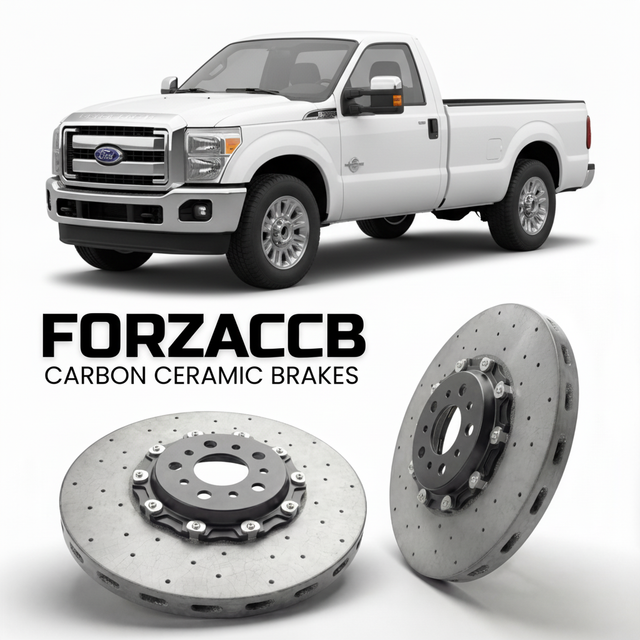 Carbon Ceramic Brake Rotors for Ford F-250 Super Duty III Regular Cab Long box (2011-2016) | CCB OEM Replacement / Conversion Upgrade Kit