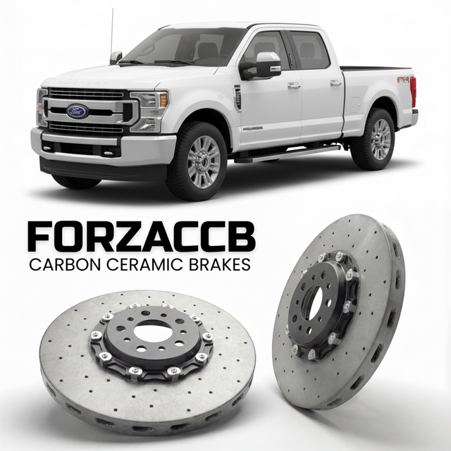 Carbon Ceramic Brake Rotors for Ford F-250 Super Duty IV Crew Cab Long box (2017-2019) | CCB OEM Replacement / Conversion Upgrade Kit