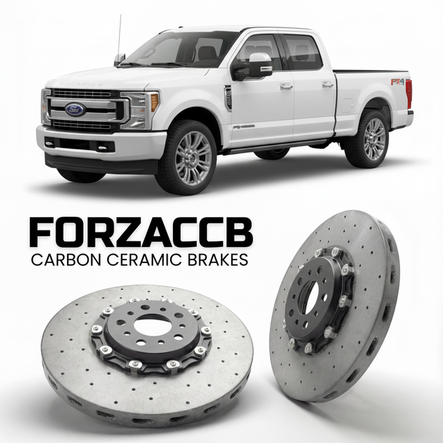 Carbon Ceramic Brake Rotors for Ford F-250 Super Duty IV Super Cab Long box (2017-2019) | CCB OEM Replacement / Conversion Upgrade Kit