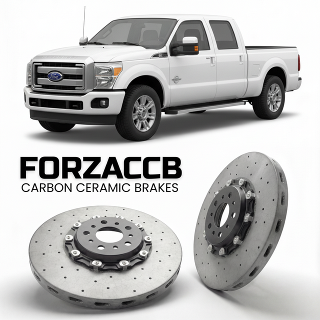 Carbon Ceramic Brake Rotors for Ford F-350 Super Duty III Regular Cab Long box (2011-2016) | CCB OEM Replacement / Conversion Upgrade Kit