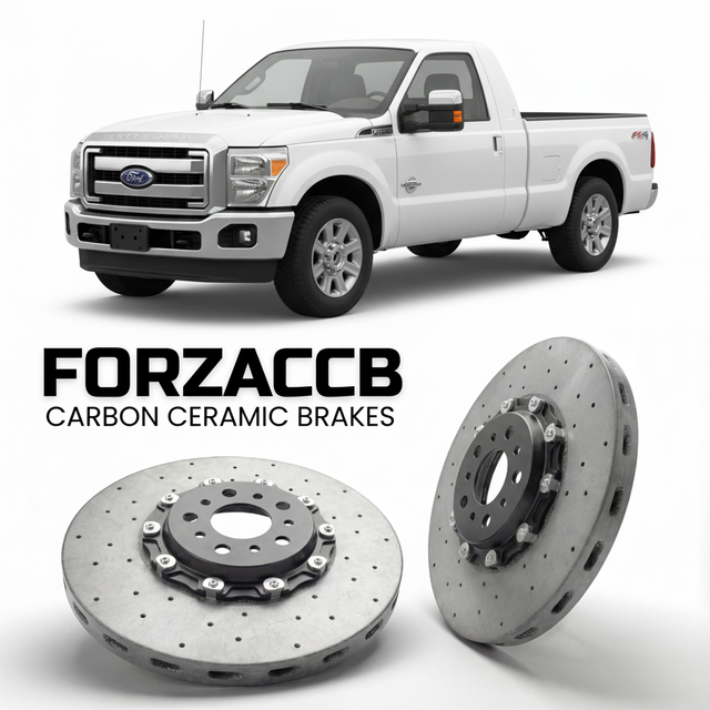 Carbon Ceramic Brake Rotors for Ford F-350 Super Duty III Super Cab Short box (2011-2016) | CCB OEM Replacement / Conversion Upgrade Kit