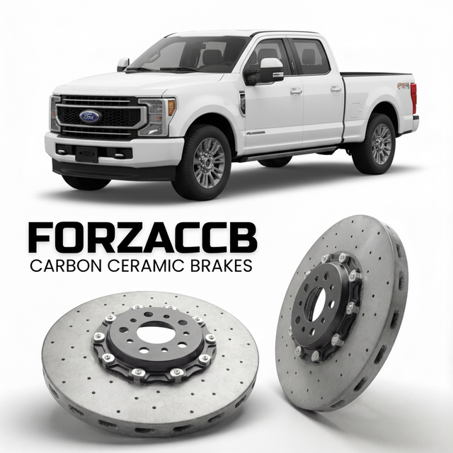 Carbon Ceramic Brake Rotors for Ford F-350 Super Duty V Crew Cab Short box (2023+) | CCB OEM Replacement / Conversion Upgrade Kit
