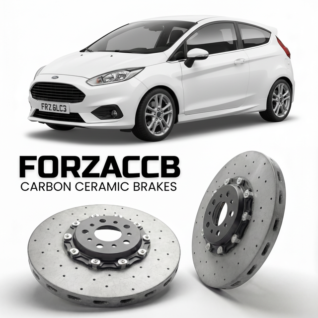 Carbon Ceramic Brake Rotors for Ford Fiesta VII (Mk7, facelift 2012 (2012-2017) | CCB OEM Replacement / Conversion Upgrade Kit