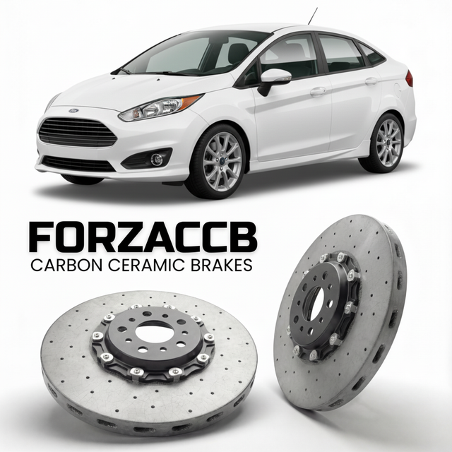 Carbon Ceramic Brake Rotors for Ford Fiesta VII Sedan (Mk7, facelift 2013 (2013-2019) | CCB OEM Replacement / Conversion Upgrade Kit