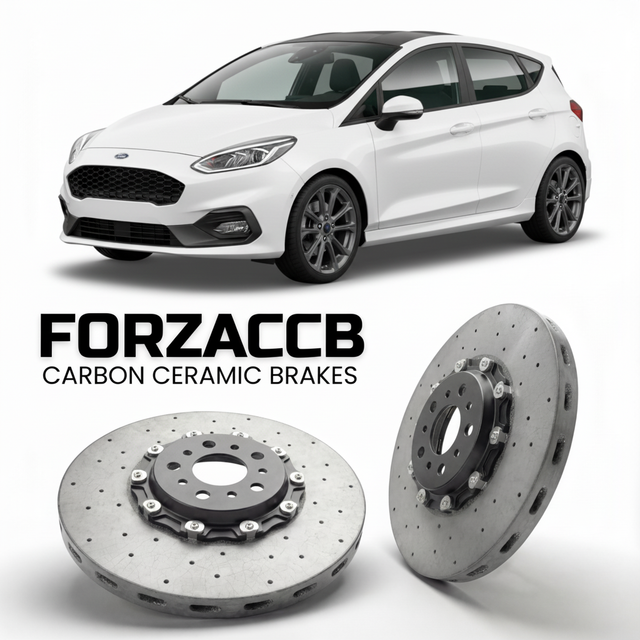 Carbon Ceramic Brake Rotors for Ford Fiesta VIII (Mk8, facelift 2022 (2021-2023) | CCB OEM Replacement / Conversion Upgrade Kit