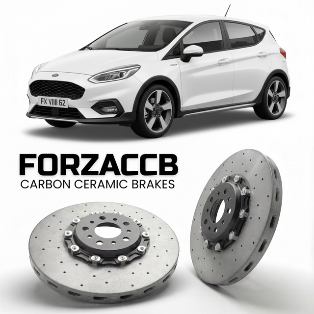 Carbon Ceramic Brake Rotors for Ford Fiesta Active VIII (Mk8, facelift 2022 (2022-2023) | CCB OEM Replacement / Conversion Upgrade Kit