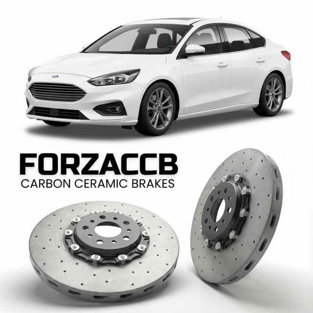Carbon Ceramic Brake Rotors for Ford Focus IV Sedan (2018-2021) | CCB OEM Replacement / Conversion Upgrade Kit