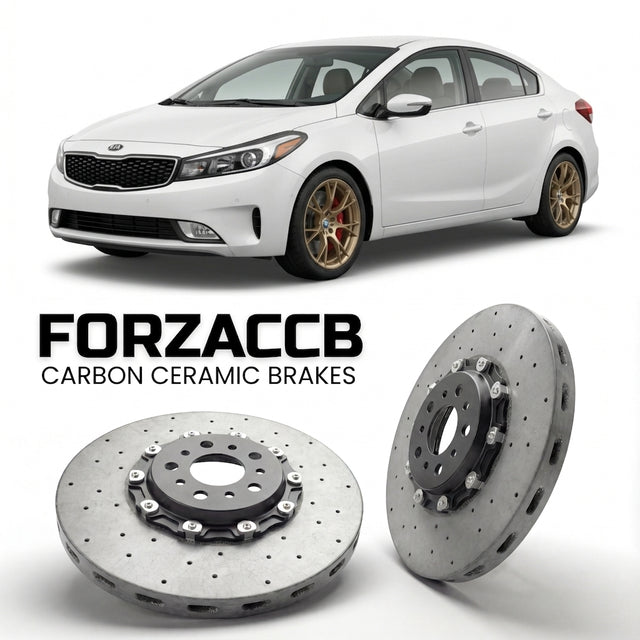 Carbon Ceramic Brake Rotors for Kia Forte II (facelift 2017 (2017-2018) | CCB OEM Replacement / Conversion Upgrade Kit