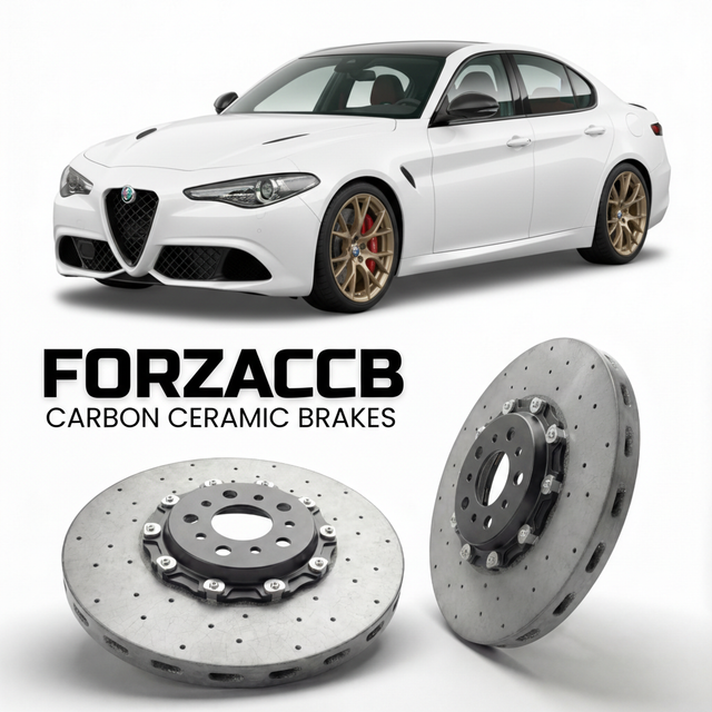 Carbon Ceramic Brake Rotors for Alfa Romeo Giulia 952 (2016-2022) | CCB OEM Replacement / Conversion Upgrade Kit