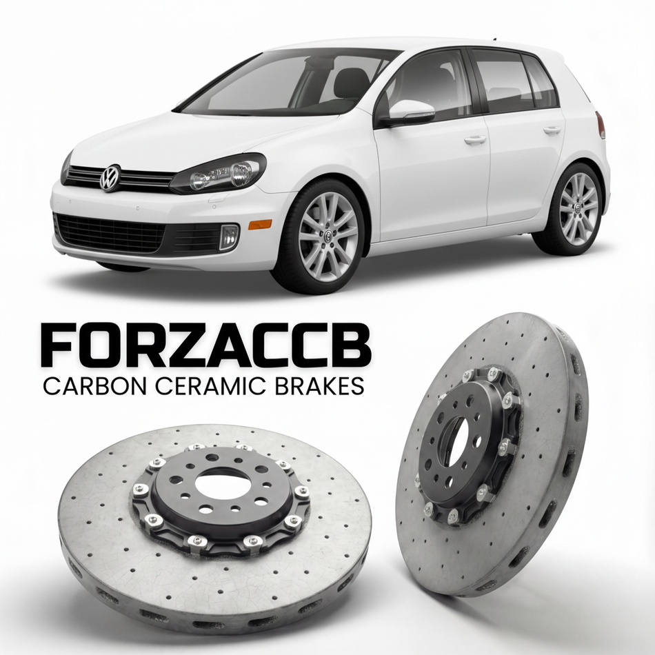 Carbon Ceramic Brake Rotors for Volkswagen Golf Mk6 5K (2010-2012) | CCB OEM Replacement / Conversion Upgrade Kit