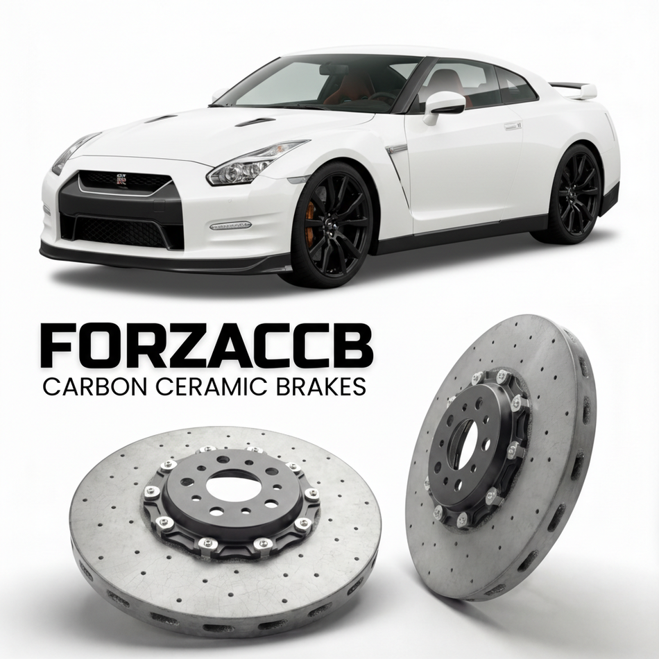 Carbon Ceramic Brake Rotors for Nissan GT-R DBA (2012-2025) | CCB OEM Replacement / Conversion Upgrade Kit