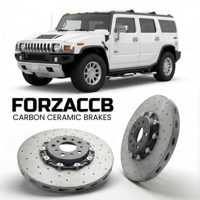 Carbon Ceramic Brake Rotors for Hummer H2 gmt 840 (2005-2009) | CCB OEM Replacement / Conversion Upgrade Kit