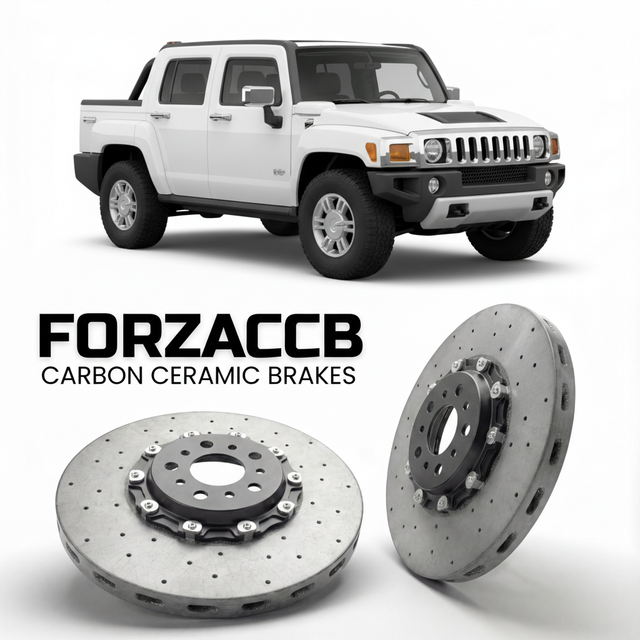 Carbon Ceramic Brake Rotors for Hummer H3 Hummer H3T (2008-2010) | CCB OEM Replacement / Conversion Upgrade Kit