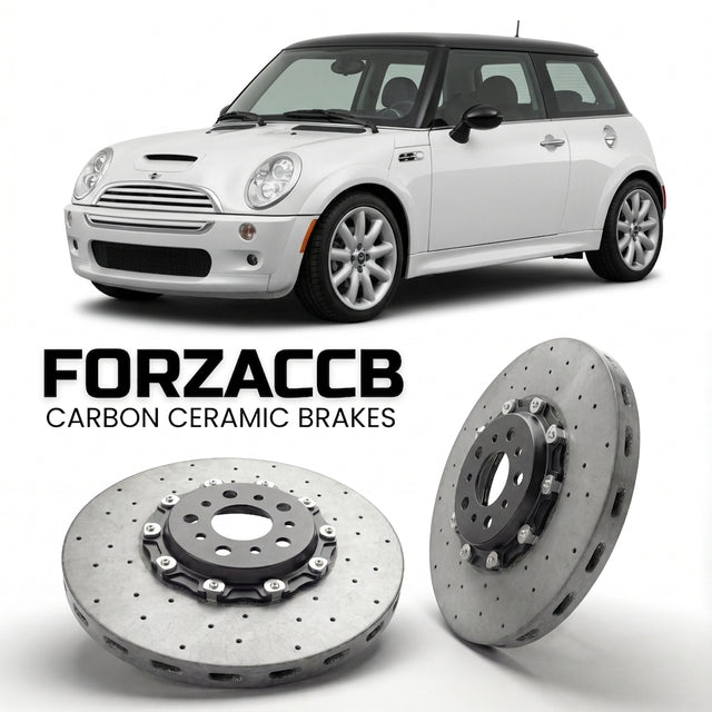 Carbon Ceramic Brake Rotors for Mini Hatch R50; R53 (2005-2006) | CCB OEM Replacement / Conversion Upgrade Kit