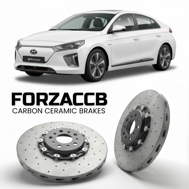 Carbon Ceramic Brake Rotors for Hyundai Ioniq Electric (2019-2022) | CCB OEM Replacement / Conversion Upgrade Kit