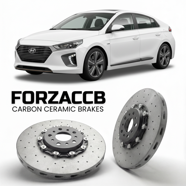 Carbon Ceramic Brake Rotors for Hyundai Ioniq Hybrid (2019-2022) | CCB OEM Replacement / Conversion Upgrade Kit