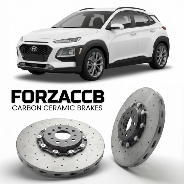 Carbon Ceramic Brake Rotors for Hyundai Kona Gen 1 (2019-2023) | CCB OEM Replacement / Conversion Upgrade Kit