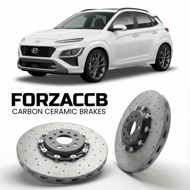 Carbon Ceramic Brake Rotors for Hyundai Kona Gen 2 (2024-2026) | CCB OEM Replacement / Conversion Upgrade Kit