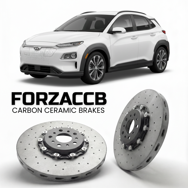 Carbon Ceramic Brake Rotors for Hyundai Kona Electric (2019-2026) | CCB OEM Replacement / Conversion Upgrade Kit