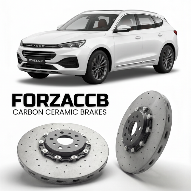 Carbon Ceramic Brake Rotors for Exeed LX Zhuifeng, facelift 2023 (2023+) | CCB OEM Replacement / Conversion Upgrade Kit
