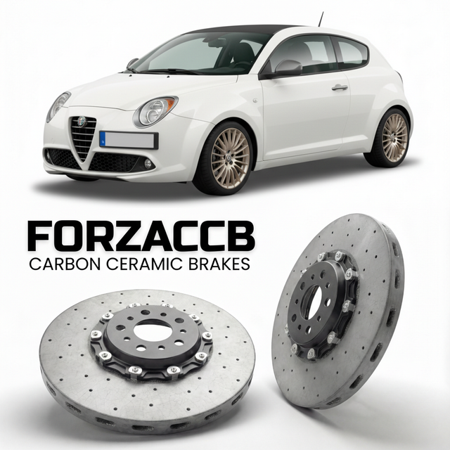 Carbon Ceramic Brake Rotors for Alfa Romeo MiTo facelift 2013 (2013-2016) | CCB OEM Replacement / Conversion Upgrade Kit