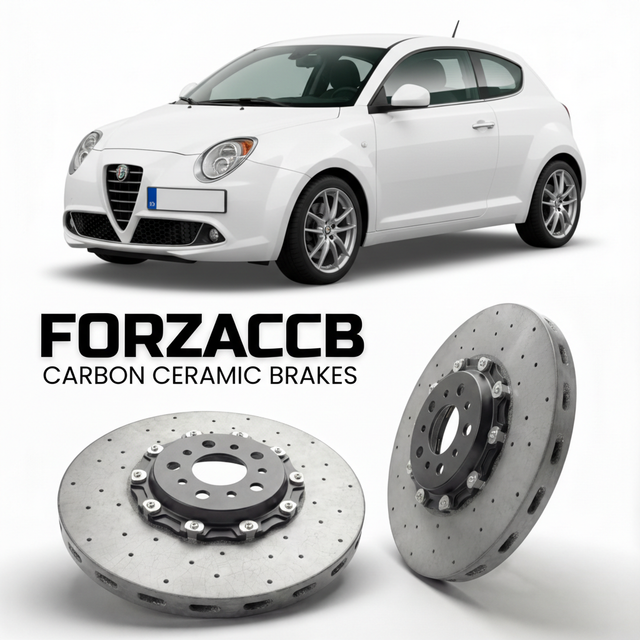 Carbon Ceramic Brake Rotors for Alfa Romeo MiTo facelift 2016 (2016-2018) | CCB OEM Replacement / Conversion Upgrade Kit
