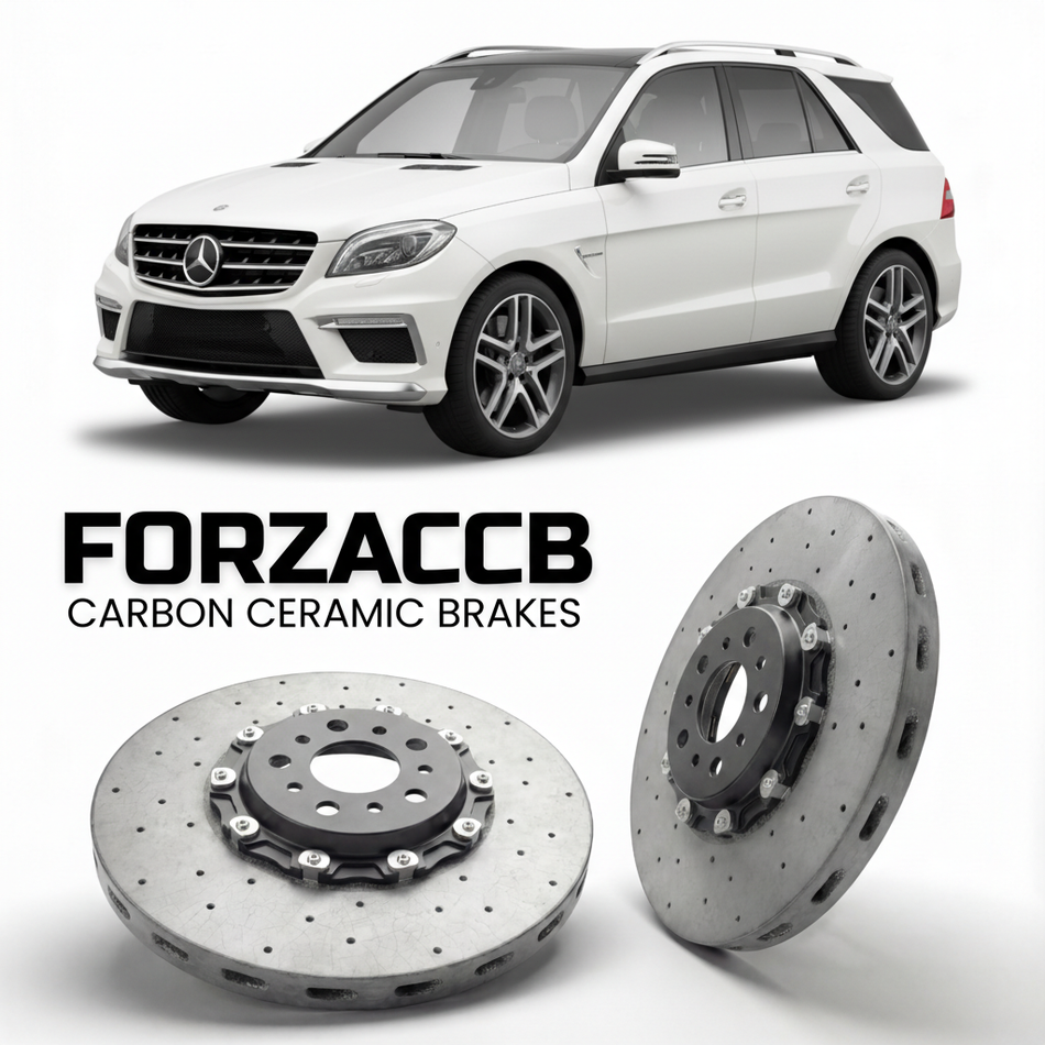 Carbon Ceramic Brake Rotors for Mercedes-Benz ML 63 AMG W166 (2012-2015) | CCB OEM Replacement / Conversion Upgrade Kit