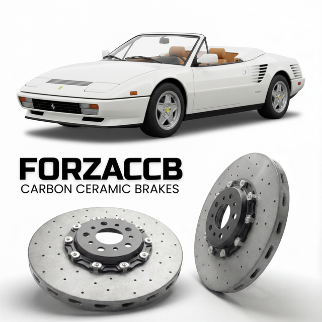 Carbon Ceramic Brake Rotors for Ferrari Mondial Quattrovalvole Cabriolet (1983-1985) | CCB OEM Replacement / Conversion Upgrade Kit