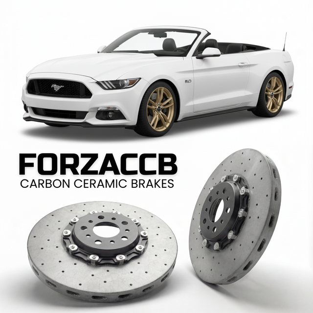 Carbon Ceramic Brake Rotors for Ford Mustang Convertible VI (2015-2017) | CCB OEM Replacement / Conversion Upgrade Kit