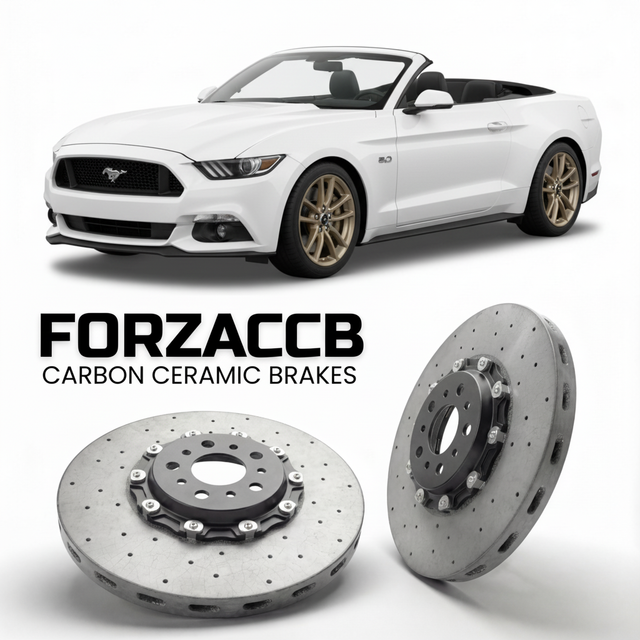 Carbon Ceramic Brake Rotors for Ford Mustang Convertible VI (facelift 2017 (2017-2023) | CCB OEM Replacement / Conversion Upgrade Kit