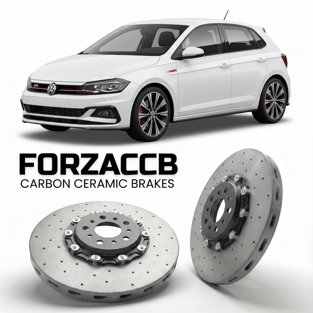 Carbon Ceramic Brake Rotors for Volkswagen Polo GTI Mk6 AW/BZ (2017-) | CCB OEM Replacement / Conversion Upgrade Kit
