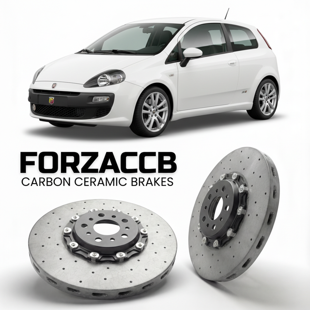Carbon Ceramic Brake Rotors for Abarth Punto 199 (2007-2010) | CCB OEM Replacement / Conversion Upgrade Kit