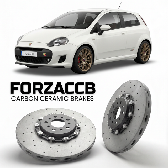 Carbon Ceramic Brake Rotors for Abarth Punto Evo (199 (2010-2013) | CCB OEM Replacement / Conversion Upgrade Kit