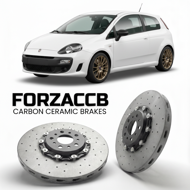 Carbon Ceramic Brake Rotors for Abarth Punto 199 (2012-2014) | CCB OEM Replacement / Conversion Upgrade Kit