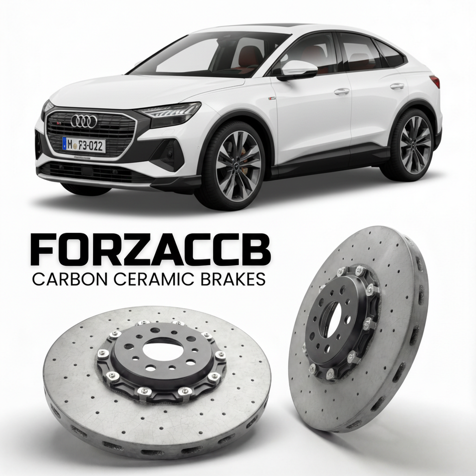 Carbon Ceramic Brake Rotors for Audi Q4 Sportback e-tron F4 (2021+) | CCB OEM Replacement / Conversion Upgrade Kit