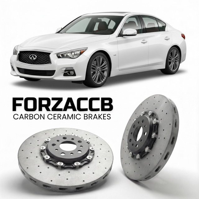 Carbon Ceramic Brake Rotors for Infiniti Q50 V37 (2013-2024) | CCB OEM Replacement / Conversion Upgrade Kit