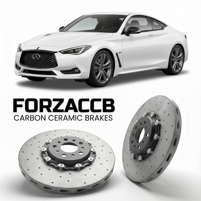 Carbon Ceramic Brake Rotors for Infiniti Q60 V37 (2017-2022) | CCB OEM Replacement / Conversion Upgrade Kit