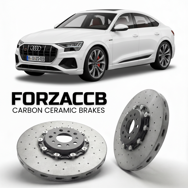 Carbon Ceramic Brake Rotors for Audi Q8 Sportback e-tron GE (2018-2025) | CCB OEM Replacement / Conversion Upgrade Kit
