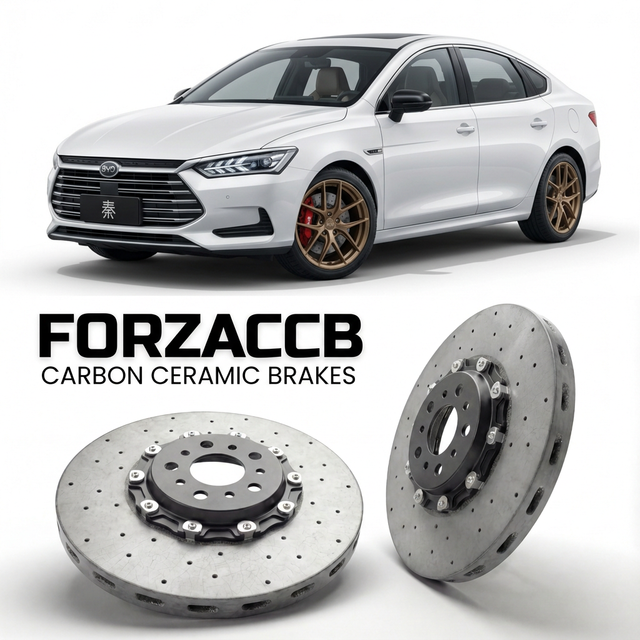 Carbon Ceramic Brake Rotors for BYD Qin Pro II (2018-2021) | CCB OEM Replacement / Conversion Upgrade Kit