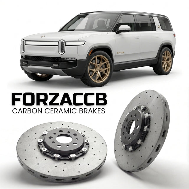 Carbon Ceramic Brake Rotors for Rivian R1S (2022+) | CCB OEM Replacement / Conversion Upgrade Kit