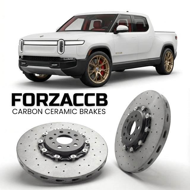 Carbon Ceramic Brake Rotors for Rivian R1T (2021+) | CCB OEM Replacement / Conversion Upgrade Kit