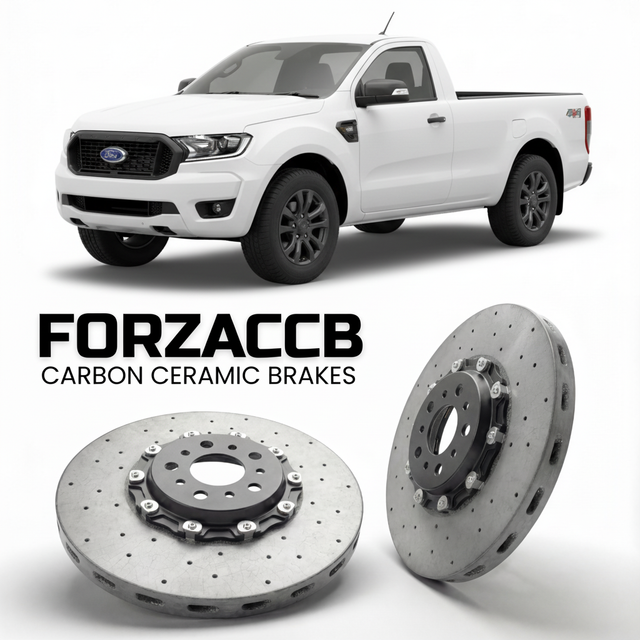 Carbon Ceramic Brake Rotors for Ford Ranger IV Single Cab (2023+) | CCB OEM Replacement / Conversion Upgrade Kit