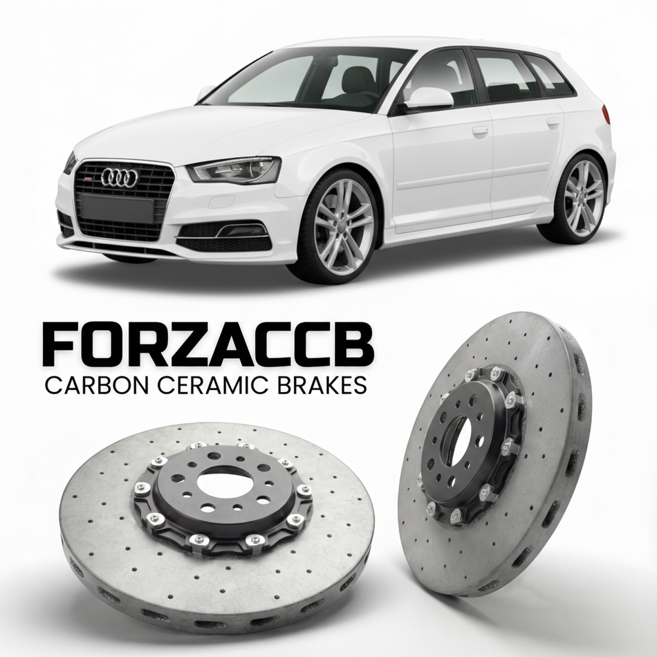 Carbon Ceramic Brake Rotors for Audi S3 Sportback 8P (2006-2013) | CCB OEM Replacement / Conversion Upgrade Kit