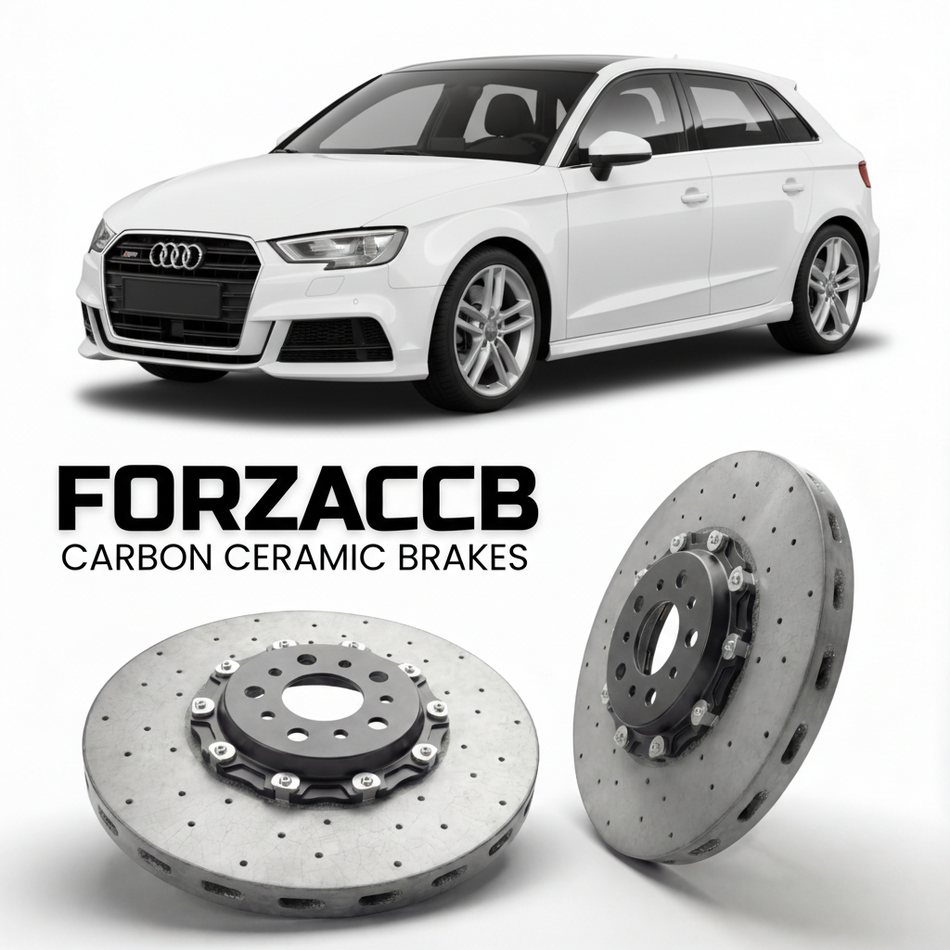 Carbon Ceramic Brake Rotors for Audi S3 Sportback 8V (2013-2020) | CCB OEM Replacement / Conversion Upgrade Kit