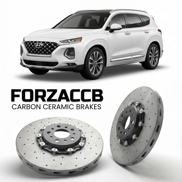 Carbon Ceramic Brake Rotors for Hyundai Santa Fe Hybrid (2021-2026) | CCB OEM Replacement / Conversion Upgrade Kit