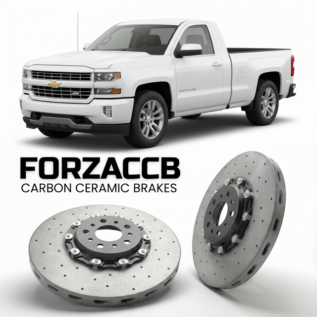 Carbon Ceramic Brake Rotors for Chevrolet Silverado 1500 III (facelift 2016 (2016-2018) | CCB OEM Replacement / Conversion Upgrade Kit
