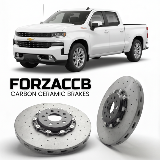Carbon Ceramic Brake Rotors for Chevrolet Silverado 1500 IV Double Cab (2018-2021) | CCB OEM Replacement / Conversion Upgrade Kit