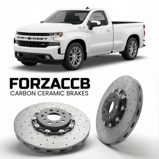 Carbon Ceramic Brake Rotors for Chevrolet Silverado 1500 IV (facelift 2022 (2022+) | CCB OEM Replacement / Conversion Upgrade Kit