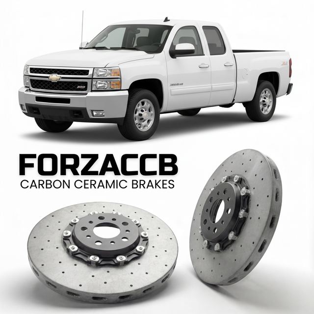 Carbon Ceramic Brake Rotors for Chevrolet Silverado 3500 HD I (facelift 2003 (2005-2006) | CCB OEM Replacement / Conversion Upgrade Kit